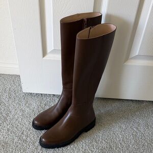 Brown Knee-High Leather Boots